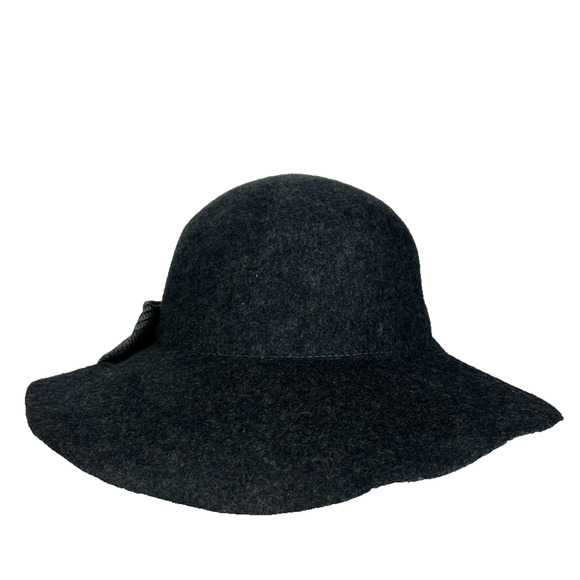 Nordstrom Womens Wool Felt Floppy Hat With Tweed Bow Made Italy Classic OS main image 5